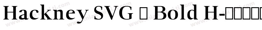 Hackney SVG – Bold H字体转换
